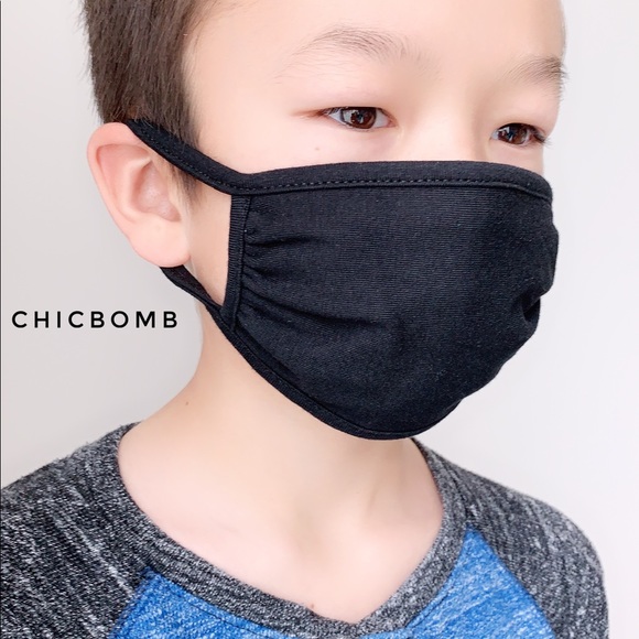 CHICBOMB Other - KIDS COTTON FACE MASK - BLACK